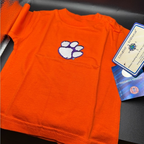 5/$25 NWT Orange Clemson Logo Infant 3-6 month T-Shirt - Picture 1 of 4